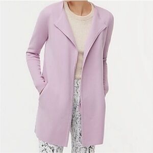 J Crew Vanessa sweater blazer shacket Longline Cardigan Wisteria Purple Sz M
